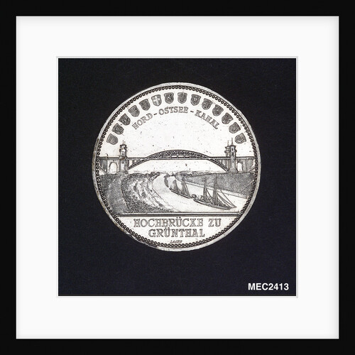 Medal commemorating the opening of the Kiel Canal, 1895; reverse by Lauer Bros.