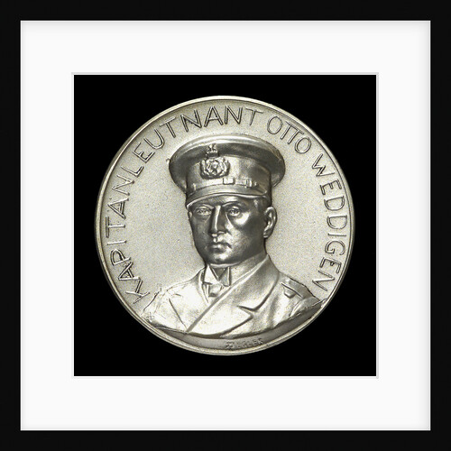 Medal commemorating the destruction of the English armoured cruisers 'Aboukir', 'Hogue' and 'Cressy' by 'U9', 1914; obverse by H. Ziegler