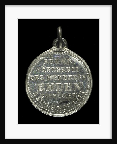 Medal commemorating Captain Karl von Müller (1873-1923) and the cruiser 'Emden' by H. Ziegler