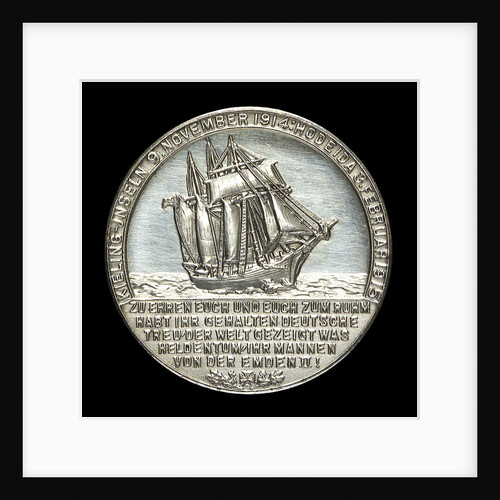 Medal commemorating Captain-Lieutenant Helmuth von Mücke (1881-1957) and the cruiser 'Emden' by L.C. Lauer