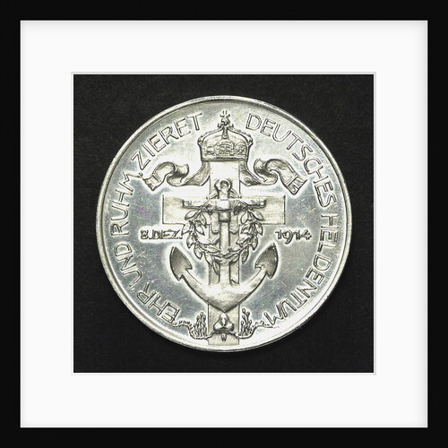 Medal commemorating depicting Admiral Count von Spee and the Battle of the Falkland Islands, 1914; reverse by L.C. Lauer