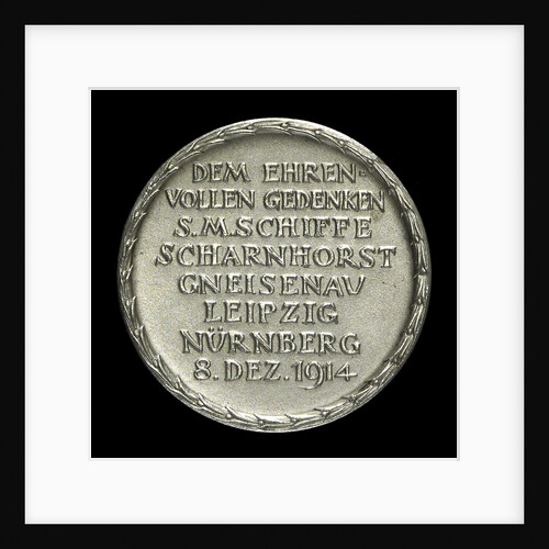 Medal commemorating the Battle of the Falkland Islands, 1914; reverse by F. H.