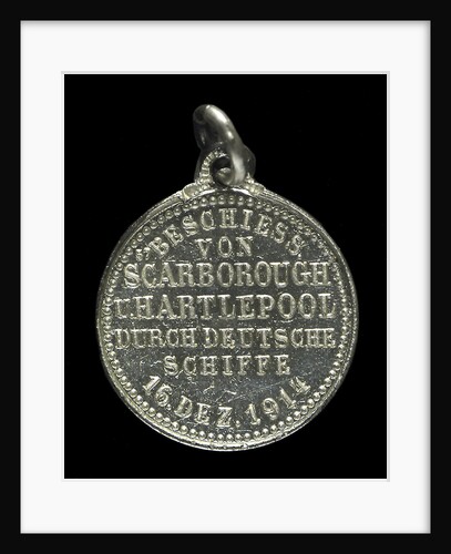 Medal commemorating the bombardment of Scarborough and Hartlepool, 1914; reverse by H. Ziegler