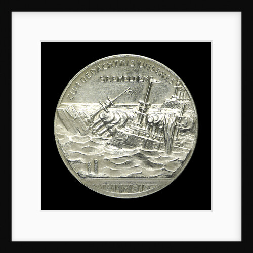 Medal commemorating Captain-Lieutenant Otto von Weddigen (1882-1915) Commander of 'U9' and 'U29'; reverse by F. Eue