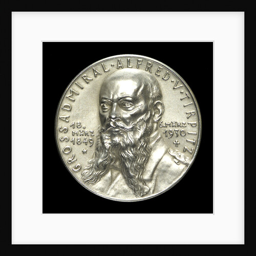 Medal commemorating Grossadmiral Alfred von Tirpitz (1849-1930); obverse by Karl Goetz