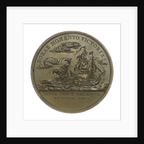 Medal commemorating Captain Isaac Hull (1773-1843) and the action between USS 'Constitution' and HMS 'Guerriere', 1812; reverse by M. F