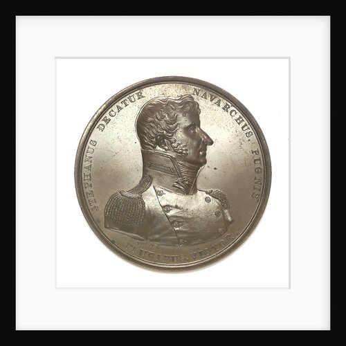 Medal commemorating Captain Stephen Decatur (1779-1820) and the action between USS 'United States' and HMS 'Macedonian', 1812; obverse by Moritz Furst