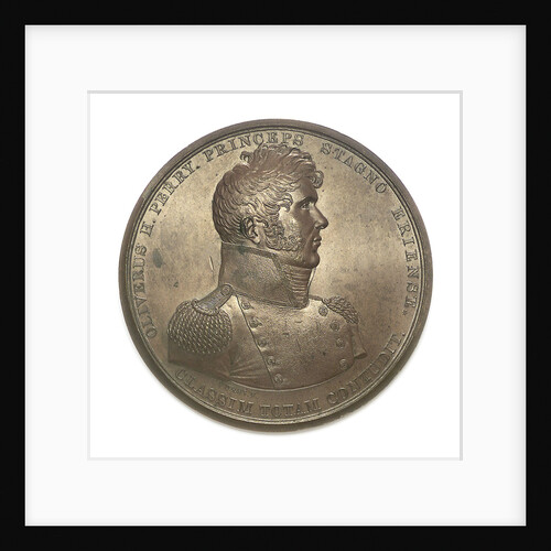Medal commemorating Commodore Oliver Perry (1785-1819) and the battle of Lake Erie, 1813; obverse by Moritz Furst