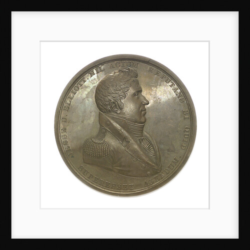 Medal commemorating Commander Jesse Elliott and the battle of Lake Erie, 1813; obverse by Moritz Furst