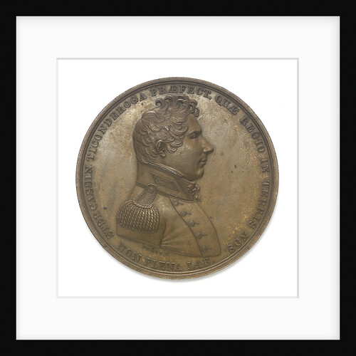 Medal commemorating Lieutenant-Commander Stephen Cassin (11783-1857) and the battle of Lake Erie, 1813; obverse by Moritz Furst