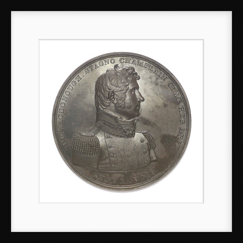 Medal commemorating Captain Thomas Macdonough (1783-1825) and the battle of Lake Champlain, 1814; obverse by Moritz Furst