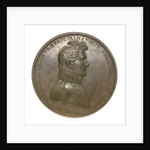 Medal commemorating Captain Robert Henley (1783-1828) and the Battle of Lake Champlain, 1814; obverse by Moritz Furst