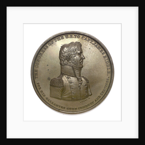Medal commemorating Captain James Biddle and the action between USS 'Hornet' and HMS 'Penguin', 1815; obverse by Moritz Furst