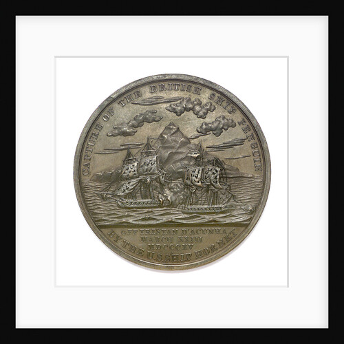 Medal commemorating Captain James Biddle and the action between USS 'Hornet' and HMS 'Penguin', 1815; reverse by Moritz Furst