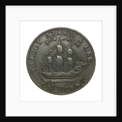 New York cent token; obverse by unknown