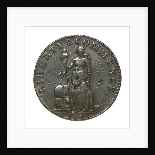 New York cent token; reverse by unknown