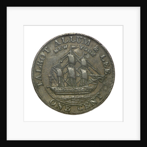 New York cent token; obverse by unknown