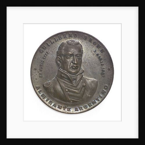 Medal commemorating Admiral William Brown (1777-1857); obverse by unknown