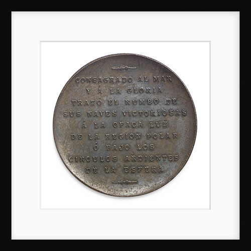 Medal commemorating Admiral William Brown (1777-1857); reverse by unknown