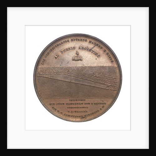 Medal commemorating the inauguration of the port of Buenos Aires; obverse by unknown