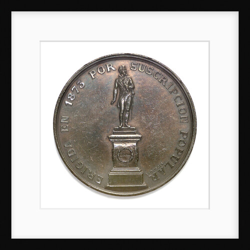 Commemorative medal depicting the Cochrane memorial at Valparaiso; obverse by Abraham Dubois