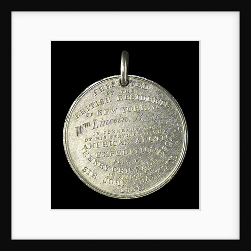 Medal commemorating the Grinnell Arctic Expedition, 1851; reverse by G.H. Lovett