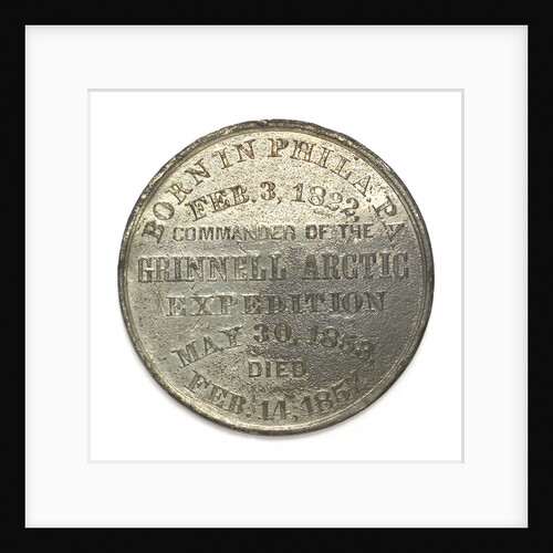 Medal commemorating Dr Elisha Kent Kane (1820-1857), Arctic explorer; reverse by F.C. Kay & Sons