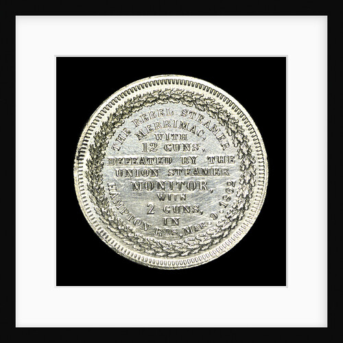 Medal commemorating the action in Hampton Roads, 1862; reverse by unknown
