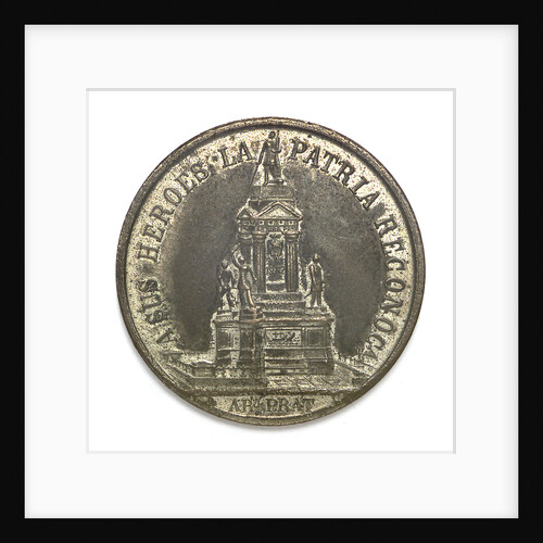 Medal depicting the naval monument at Valparaiso; obverse by unknown