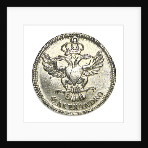Medal commemorating the visit of the Grand Duke Alexander of Russia to Peru, 1845; reverse by unknown