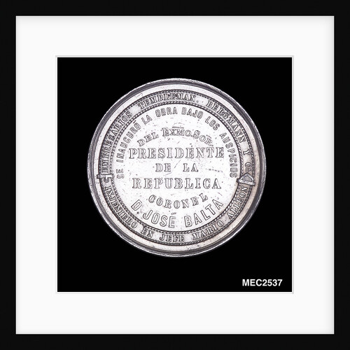 Medal commemorating the improved harbour works at Callao; reverse by unknown