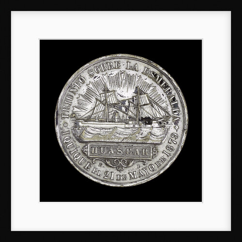 Medal commemorating the action off Iquique, 1879; obverse by R. Britten