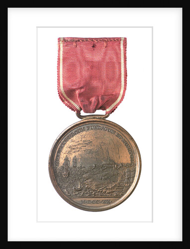 Medal commemorating the 150th anniversary of the capture of Louisbourg, 1895; reverse by Tiffany & Co.