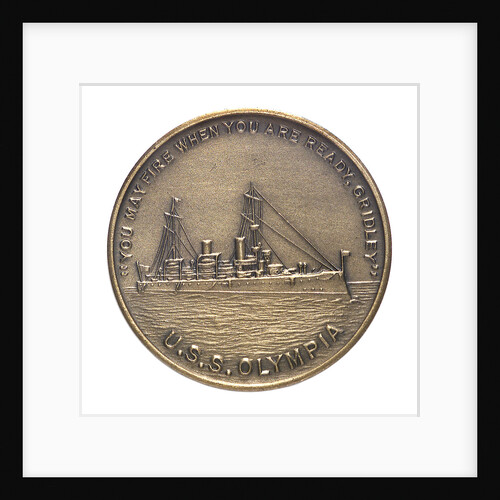 Medal commemorating the Battle of Manila Bay and USS 'Olympia'; 60th anniversary, 1958; obverse by unknown