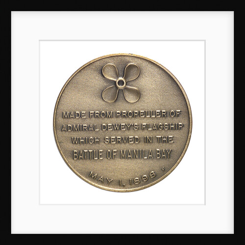 Medal commemorating the Battle of Manila Bay and USS 'Olympia'; 60th anniversary, 1958; reverse by unknown