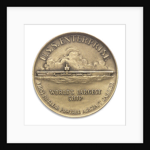 Medal commemorating the aircraft-carrier USS 'Enterprise'; obverse by unknown