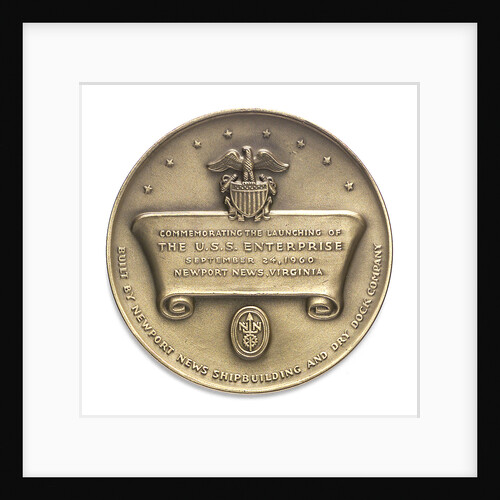 Medal commemorating the aircraft-carrier USS 'Enterprise'; reverse by unknown