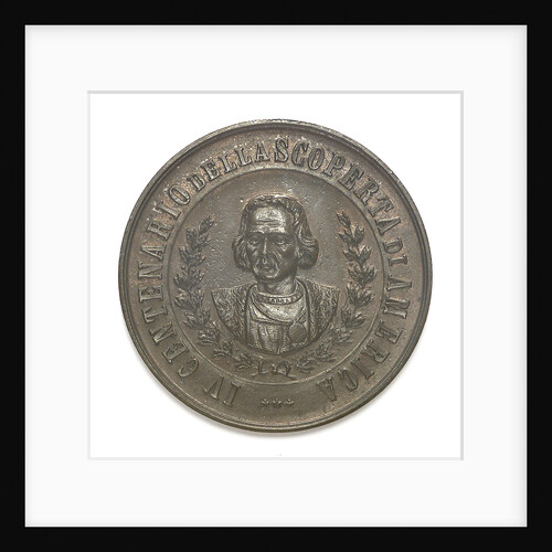 Medal commemorating Christopher Columbus (1451-1506) and the discovery of America, 1492; obverse by unknown