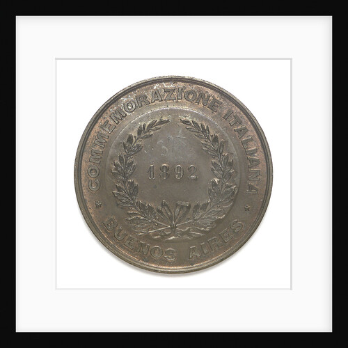 Medal commemorating Christopher Columbus (1451-1506) and the discovery of America, 1492; reverse by unknown