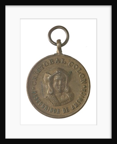 Medal commemorating Christopher Columbus (1451-1506) and the discovery of America, 1492; obverse by unknown