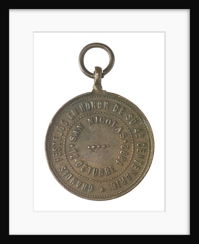 Medal commemorating Christopher Columbus (1451-1506) and the discovery of America, 1492; reverse by unknown