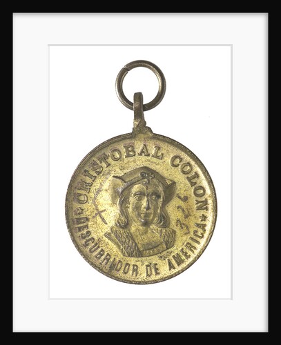 Medal commemorating Christopher Columbus (1451-1506) and the discovery of America, 1492; obverse by unknown