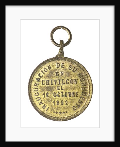 Medal commemorating Christopher Columbus (1451-1506) and the discovery of America, 1492; reverse by unknown
