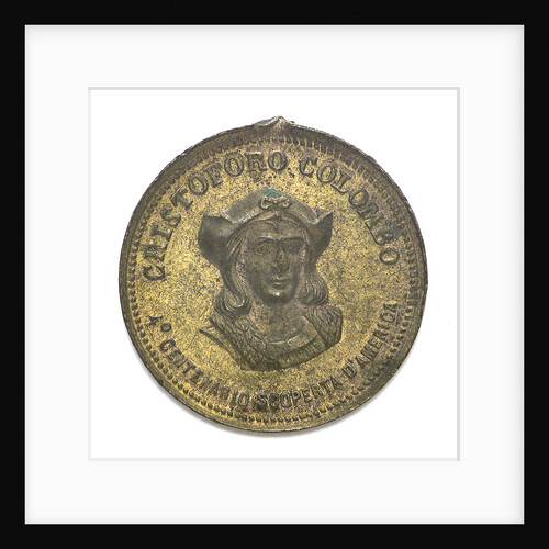 Medal commemorating Christopher Columbus (1451-1506) and the discovery of America, 1492; obverse by unknown