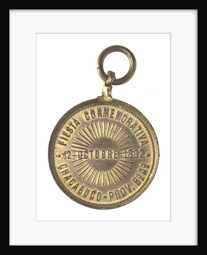 Medal commemorating Christopher Columbus (1451-1506) and the discovery of America, 1492; reverse by unknown