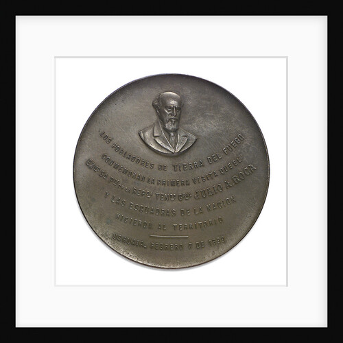 Medal commemorating the visit of President Roca and the Argentina Fleet to Terra del Fuego, 1899; obverse by Rossi Bellagamba