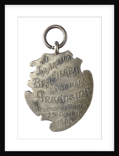 Commemorative badge; To the Brazilian Fleet from the Argentina Fleet; reverse by Bellagamba