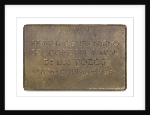 Medal commemorating the centenary of the naval action of Los Pozos, 1926; reverse by C. Rossi