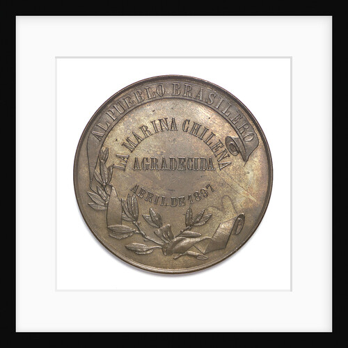 Medal commemorating the visit of the Chilean fleet to Rio de Janeiro, 1897; reverse by unknown