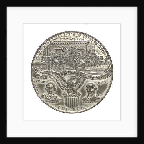 Medal commemorating Christopher Columbus (1451-1506) and the discovery of America; obverse by Boldenweck & Co.